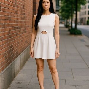 Blaque Label White Mini Dress Sleek and Elegant